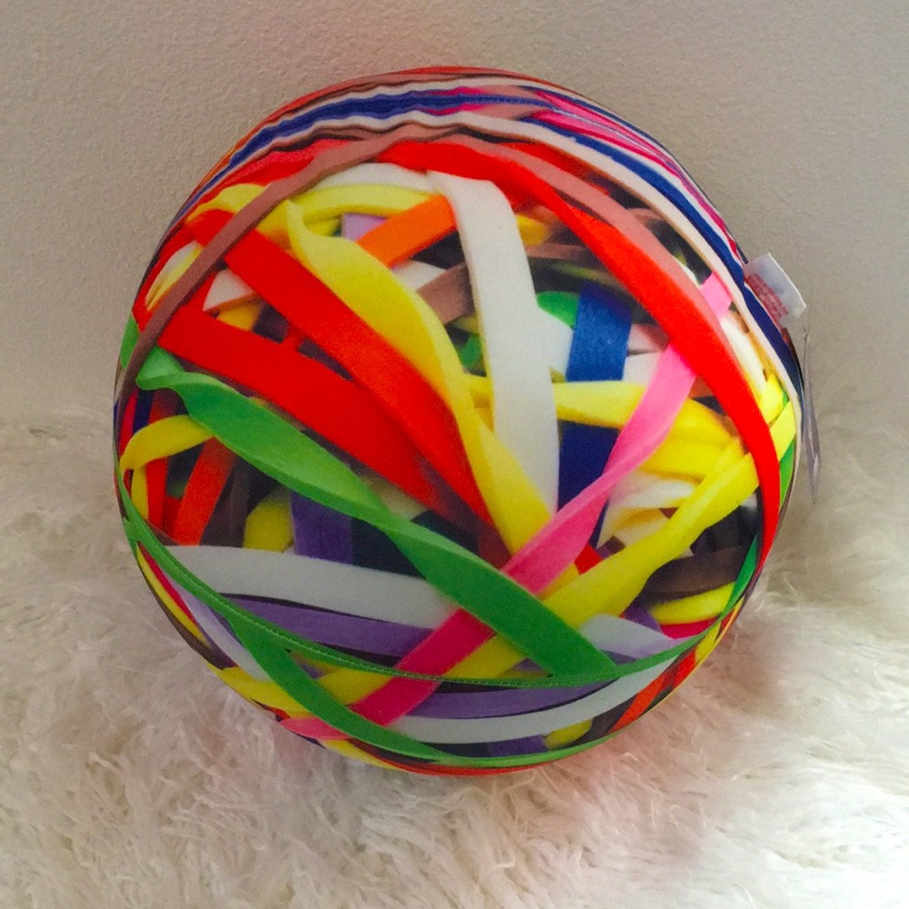 NEW pillow Rubber band ball ROUND ORB stuffed fun funny novelty iscream huge